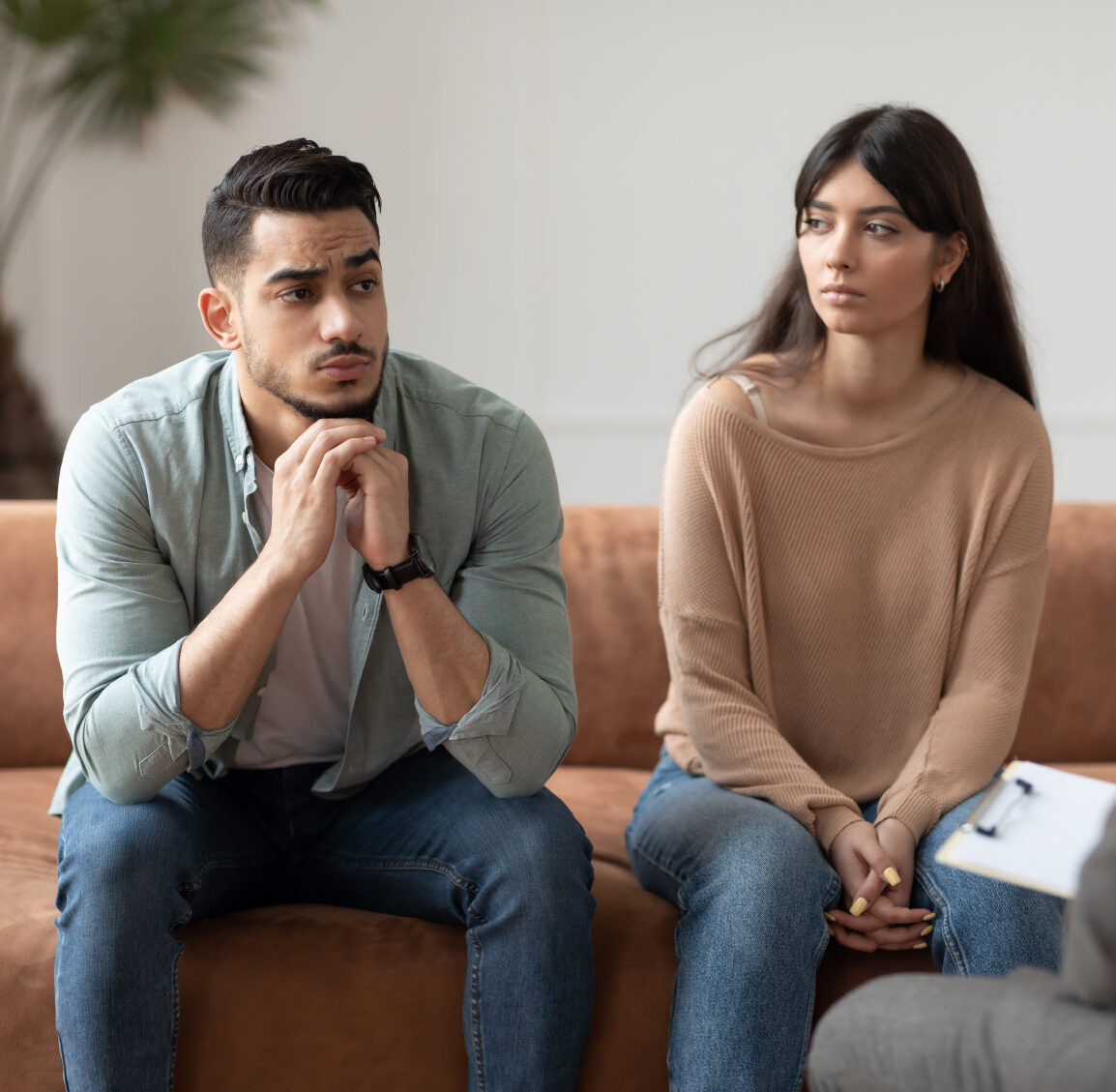 man and woman in therapy